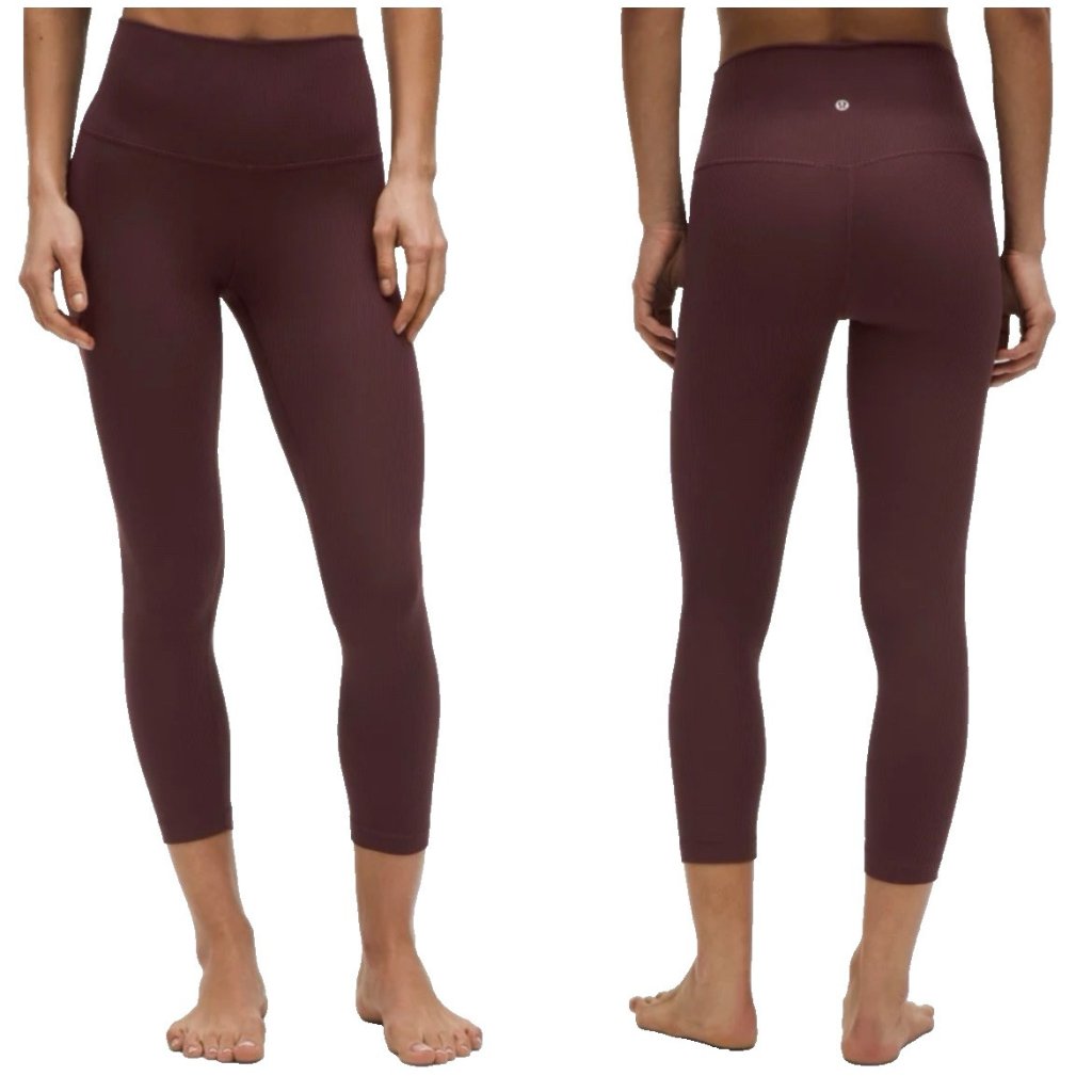 Lululemon Align High Rise Pant 20” Plum Purple 4 Nulu Leggings Yoga Athleisure